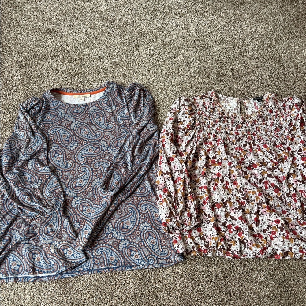 Elegant Paisley and Floral Blouse Set